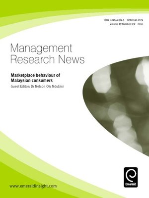 cover image of Management Research News, Volume 29, Issue 1 & 2